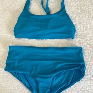 Athleta Blue Racerback Bikini Set